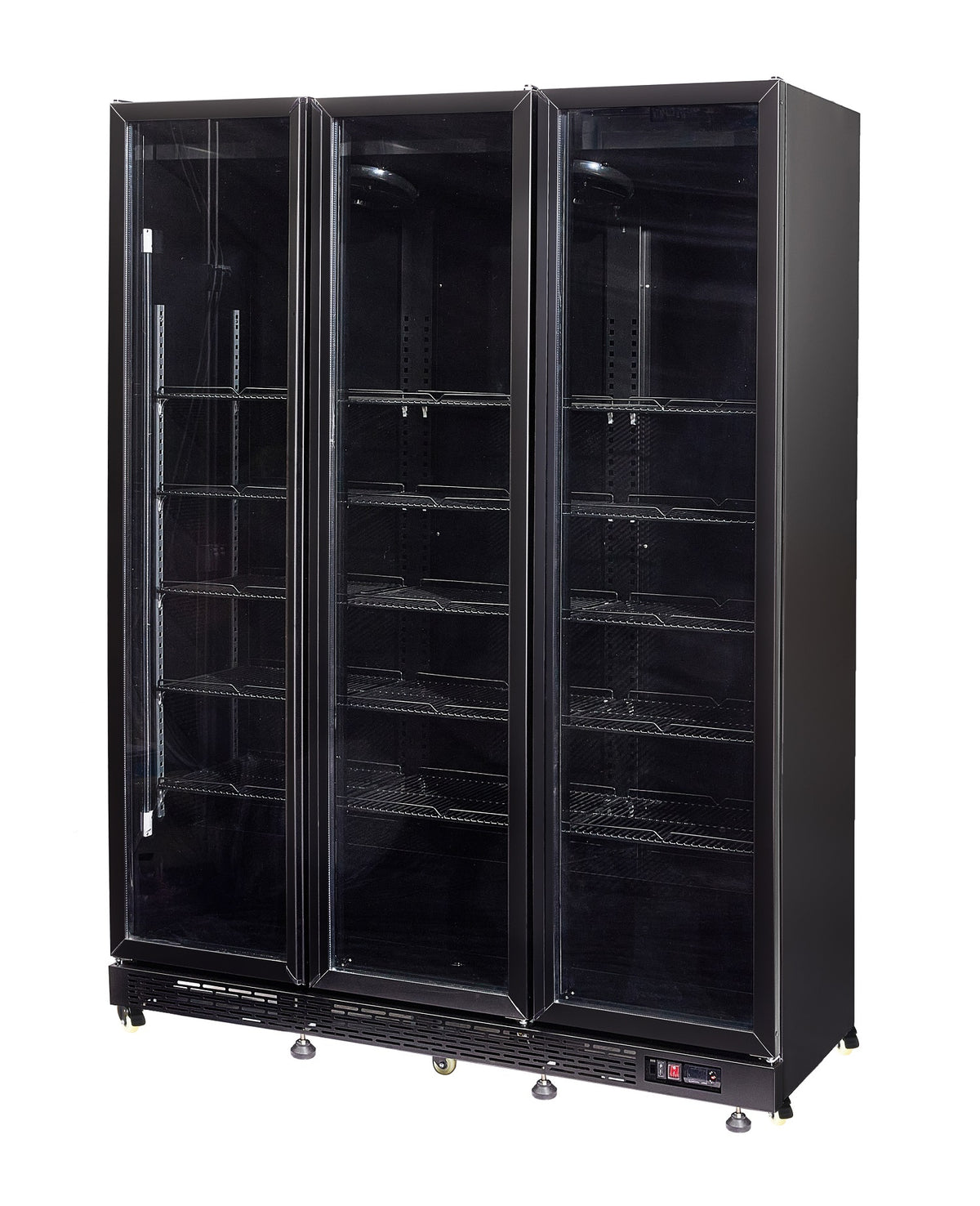 Combisteel Kühlschrank 3 Glastüren Schwarz NAP-1200*TRANSPORT auf Anfrage*