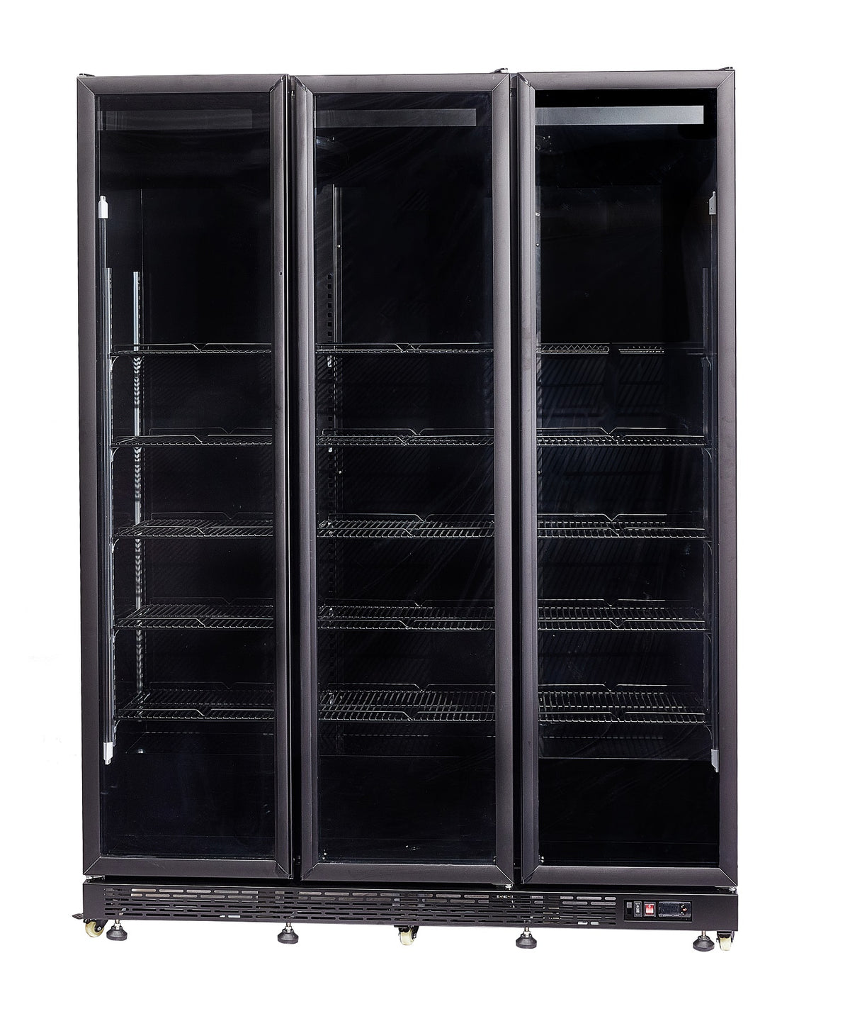 Combisteel Kühlschrank 3 Glastüren Schwarz NAP-1200*TRANSPORT auf Anfrage*