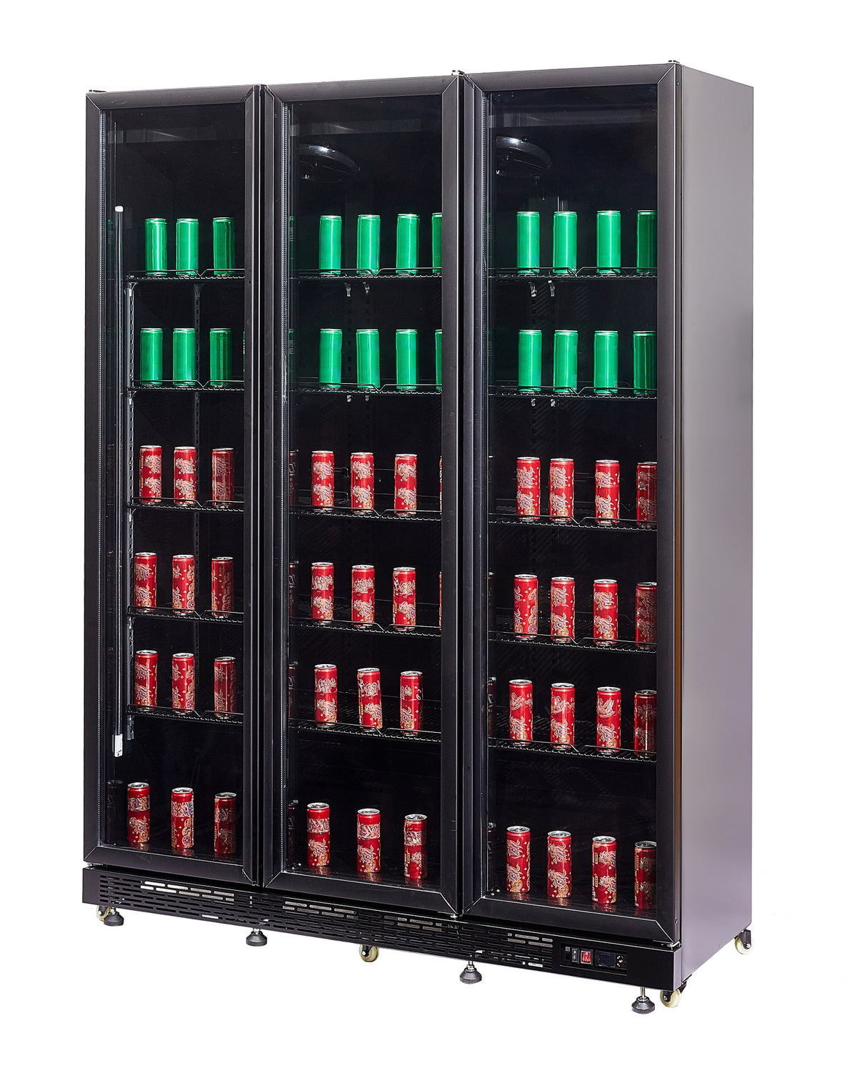 Combisteel Kühlschrank 3 Glastüren Schwarz NAP-1200*TRANSPORT auf Anfrage*