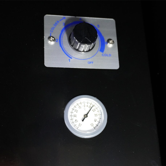 Combisteel Kühlschrank 3 Glastüren Schwarz FCU-1200 Bl