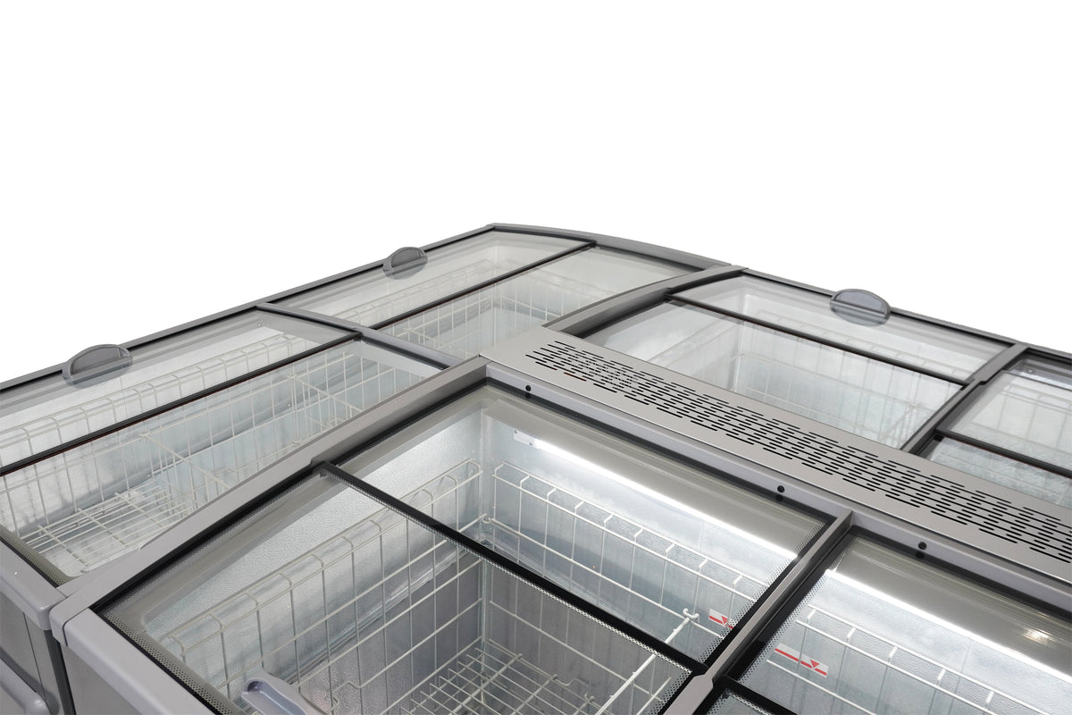 Combisteel Supermarkt Tiefkühltruhe Grau 1450 Automatische Abtauung