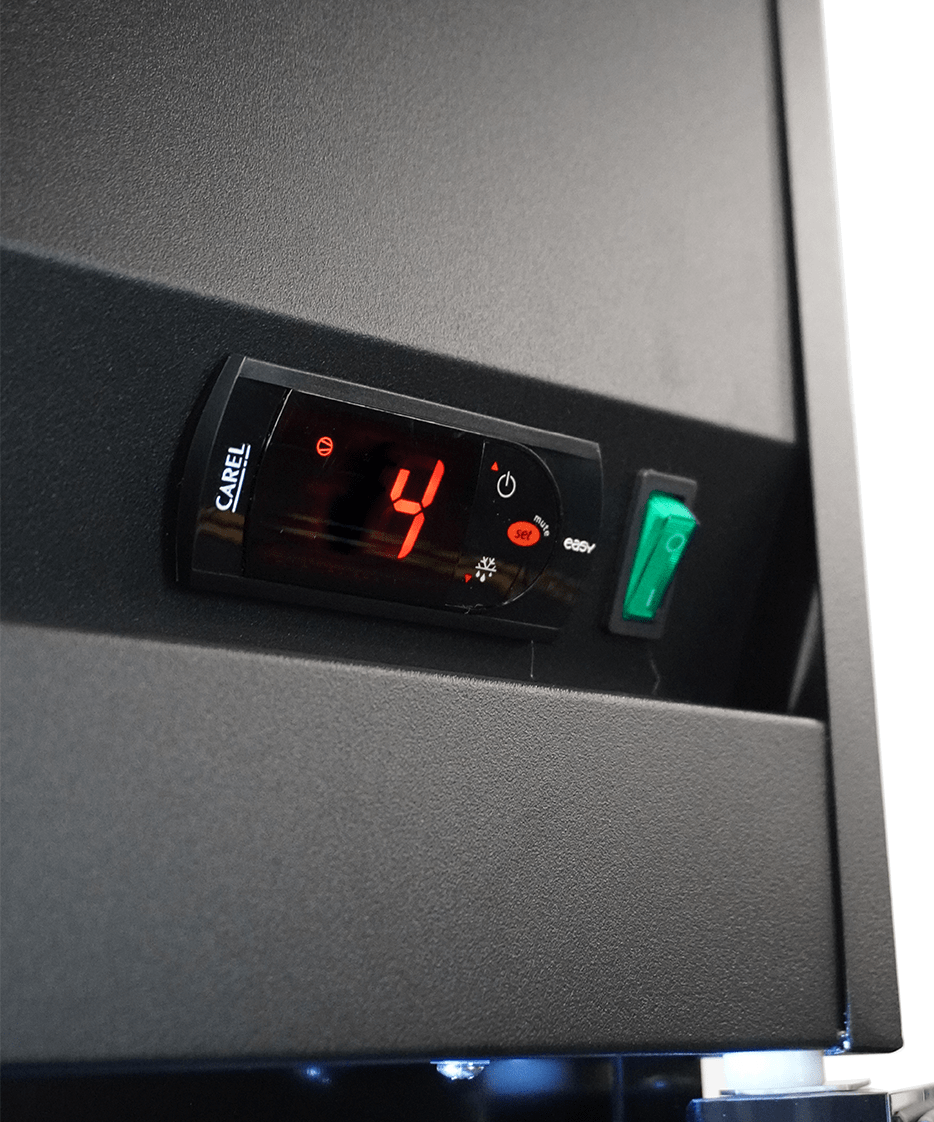 Combisteel Kühlschrank 3 Glastüren Schwarz IRM-1180R Bl