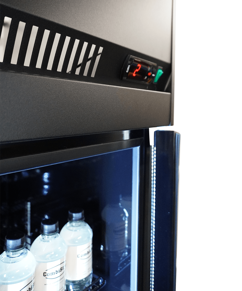 Combisteel Kühlschrank 3 Glastüren Schwarz IRM-1180R Bl