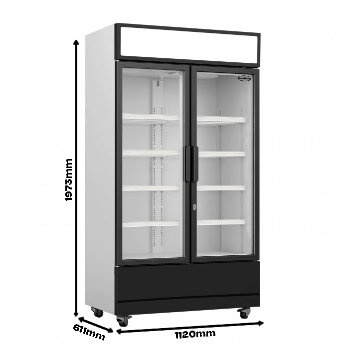 Combisteel Kühlschrank 2 Glastüren FCU-750