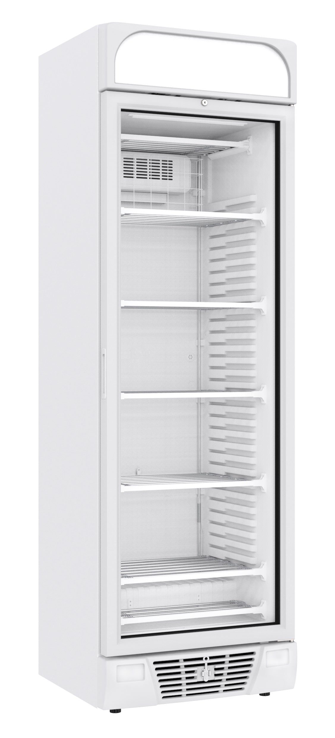 Combisteel Tiefkühlschrank 1 Glastür 382l, 640 x 670 x 2056 mm