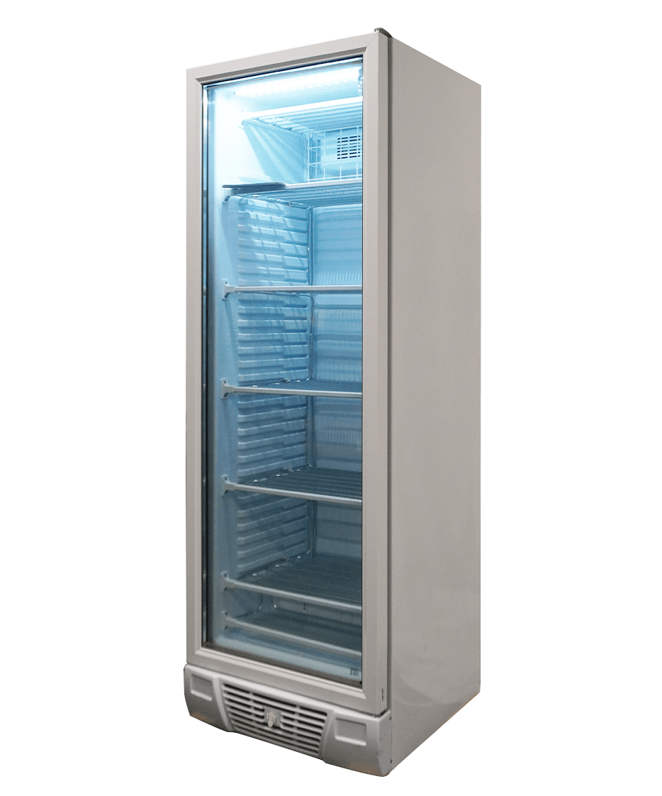 Combisteel Tiefkühlschrank 1 Glastür 382l, 640 x 670 x 1875 mm