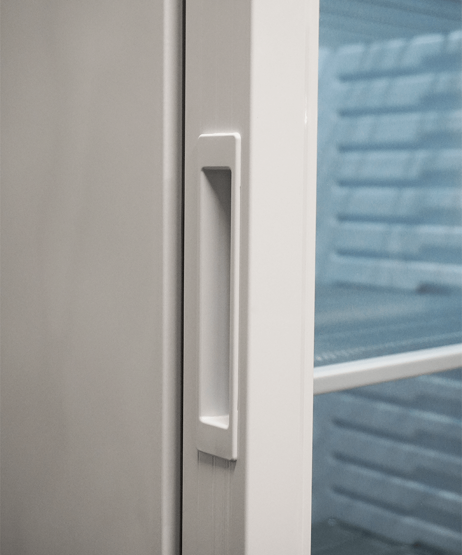 Combisteel Tiefkühlschrank 1 Glastür 382l, 640 x 670 x 1875 mm