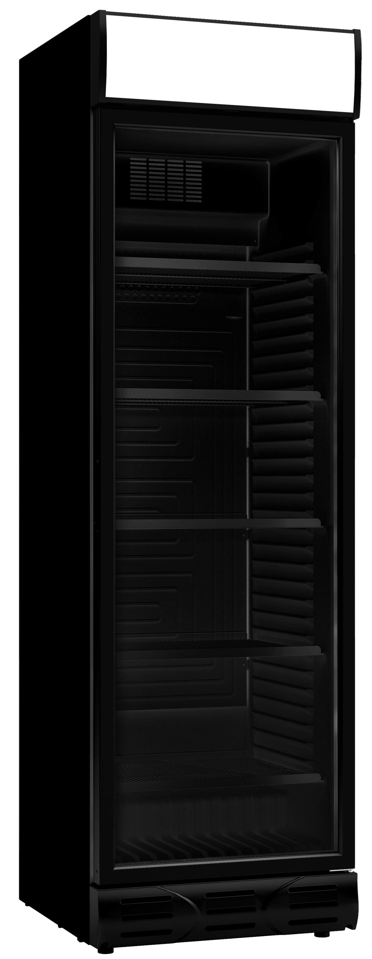 Combisteel Kühlschrank 1 Glastür Schwarz, 595 x 620 x 2000 mm