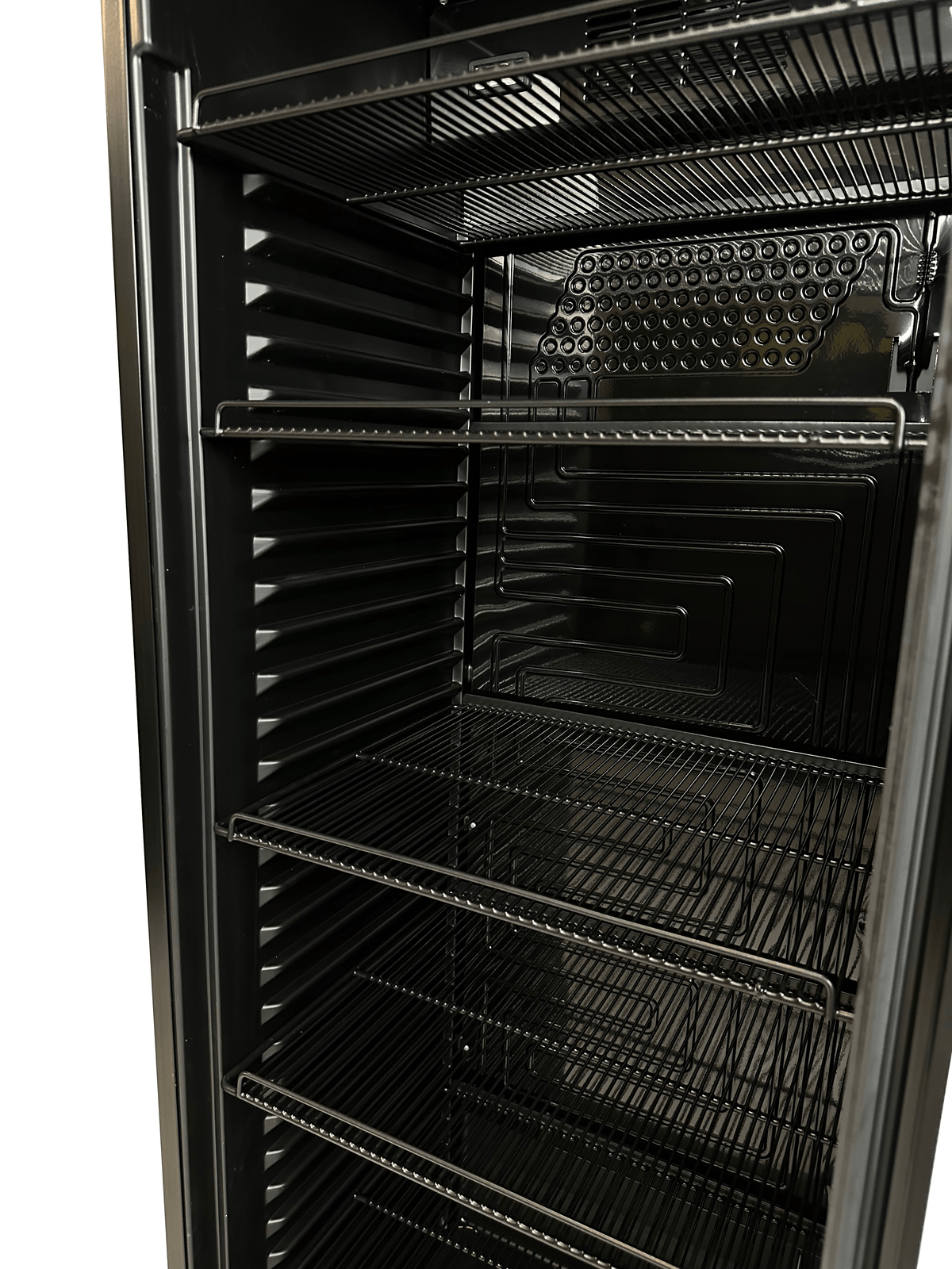 Combisteel Kühlschrank 1 Glastür Schwarz, 595 x 620 x 2000 mm