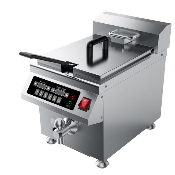 Stalgast Induktions-Fritteuse, 8 Liter, 290x490x418 mm (BxTxH), 3.5 kW