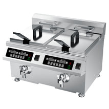 Stalgast Induktions-Doppel-Fritteuse, 2x8 Liter, 518x490x418 (BxTxH), 2x3.5 kW