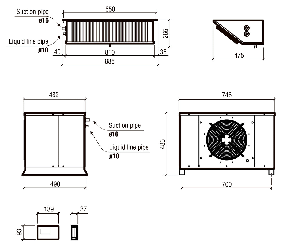 Combisteel Kühlaggregat Split 22.10-55.84 M3