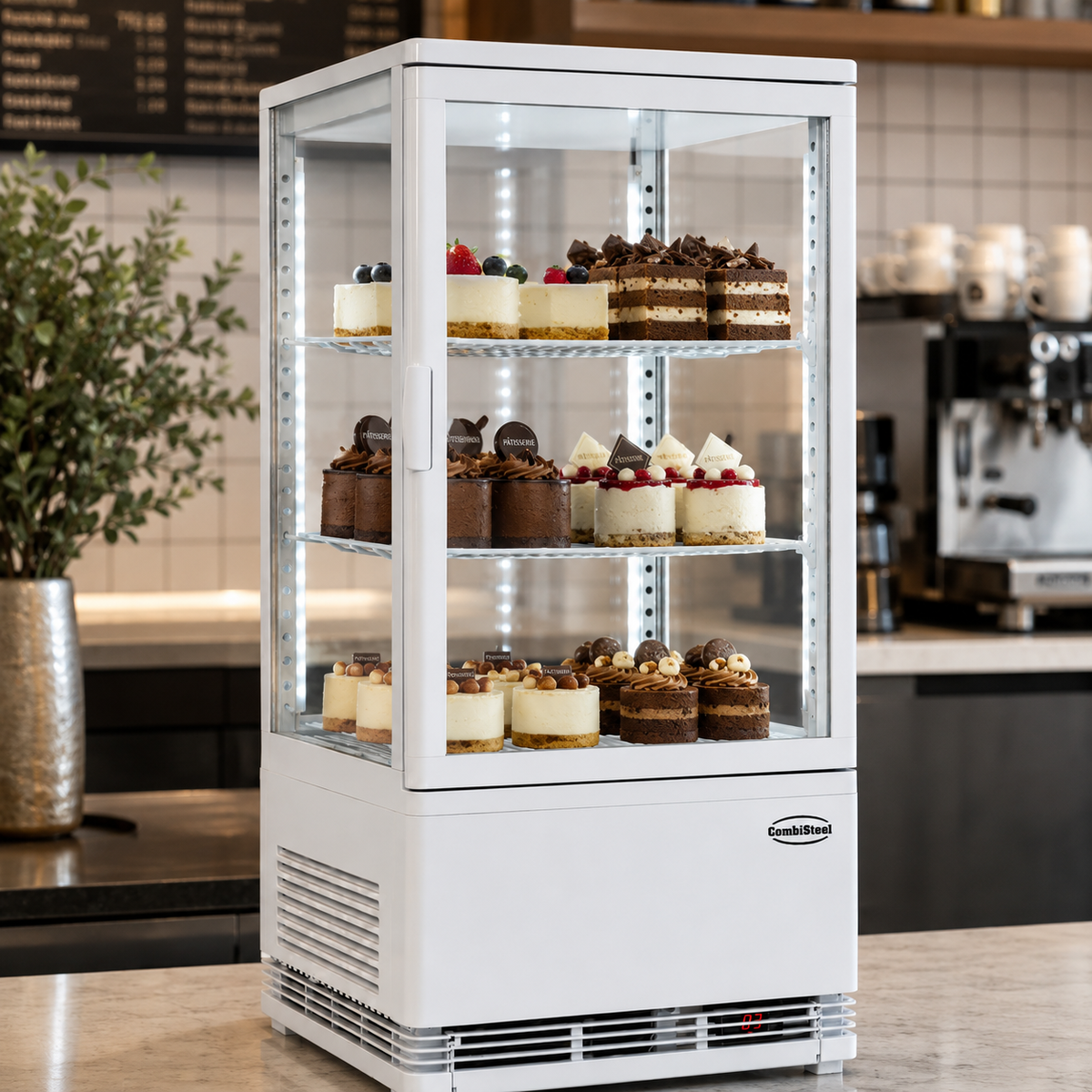 Combisteel Kühlvitrine 68l Weiss
