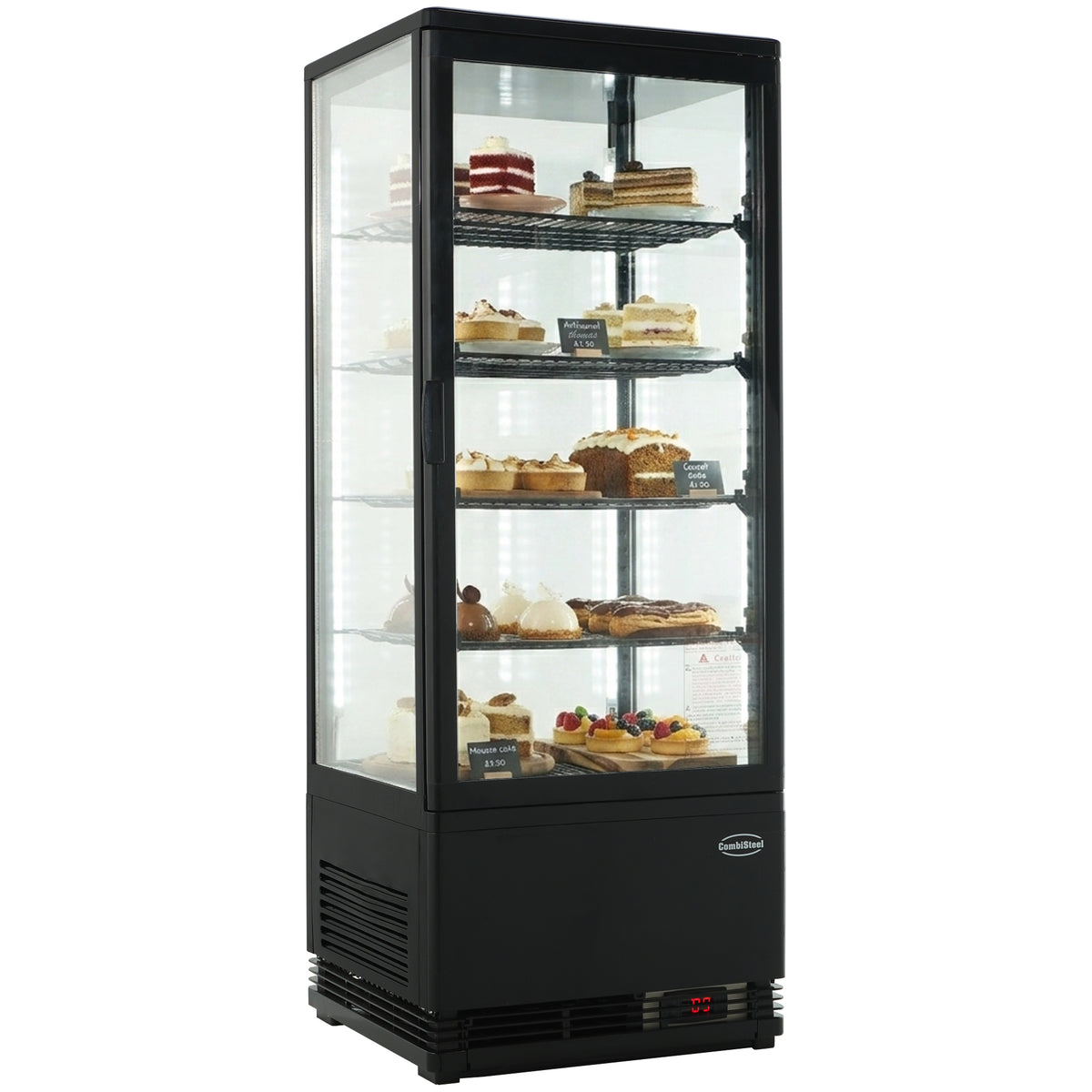 Combisteel Kühlvitrine 98l Schwarz