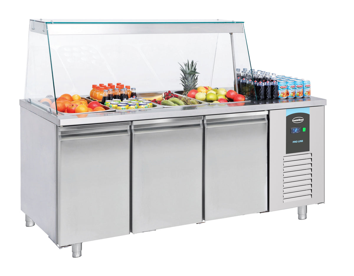 Combisteel Saladette 3 Türen 4x 1/1GN Behälter