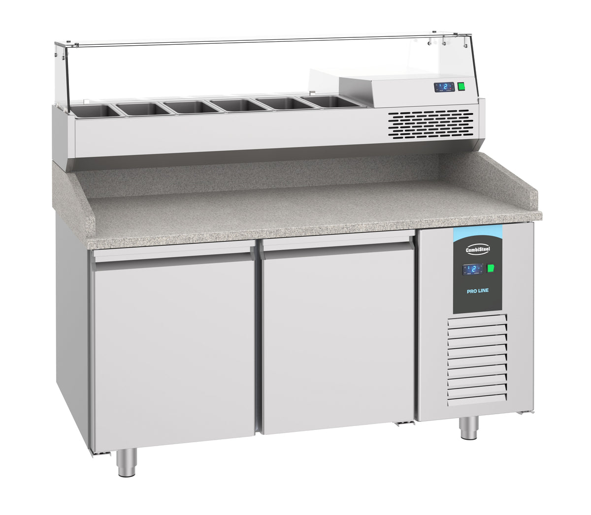 Combisteel Pizzatisch mit 2 Türen