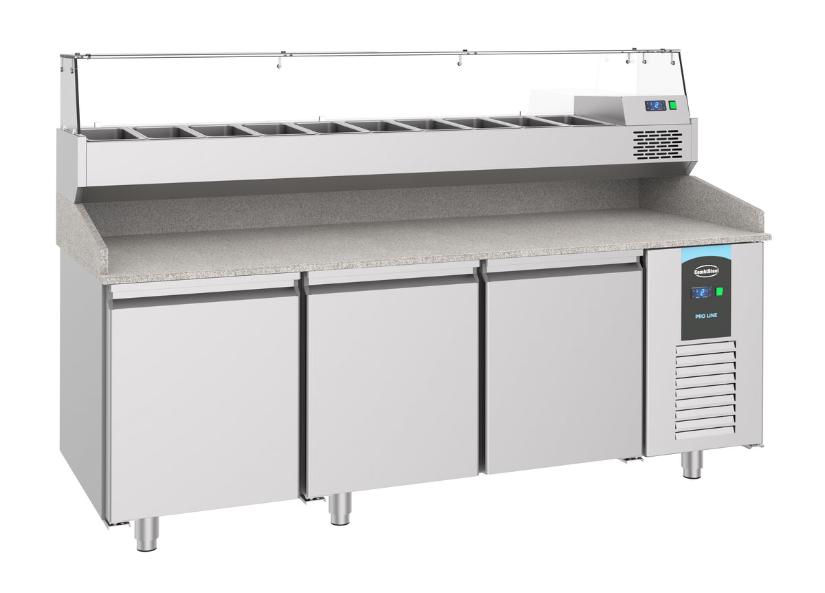 Combisteel Pizzatisch mit 3 Türen