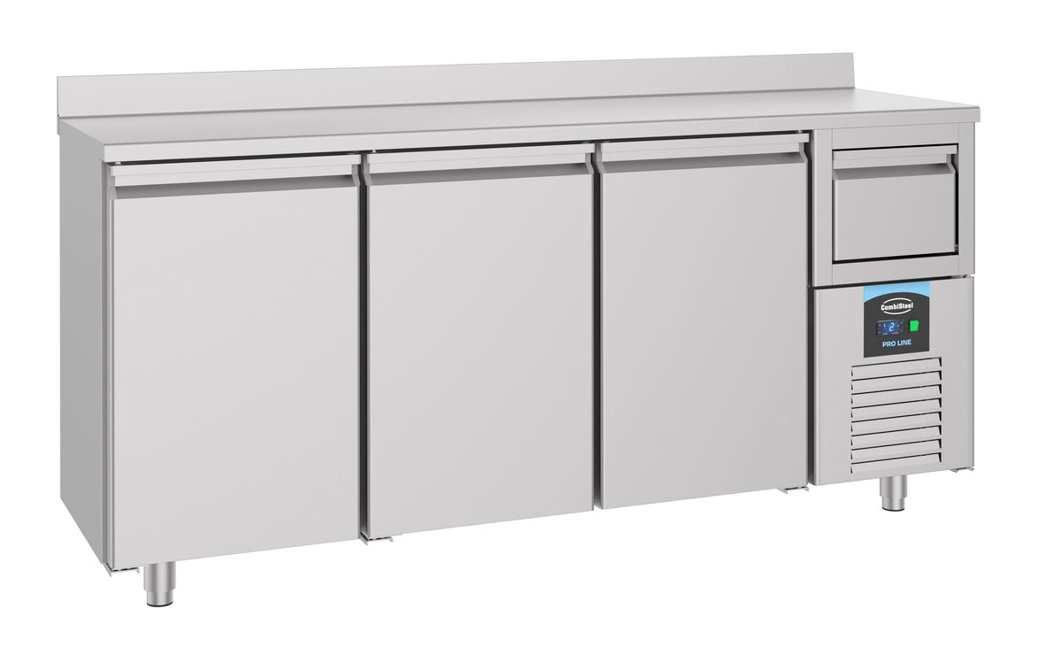 Combisteel Kühltisch 3 Türen mit Schublade für Kaffee, Serie 600