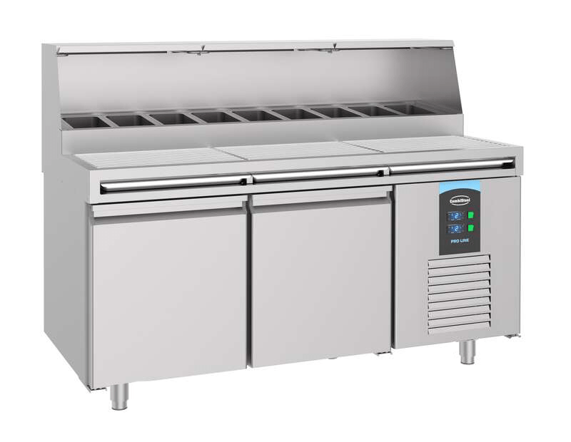 Combisteel Pizzatisch 2 Türen 9x 1/3GN Behälter