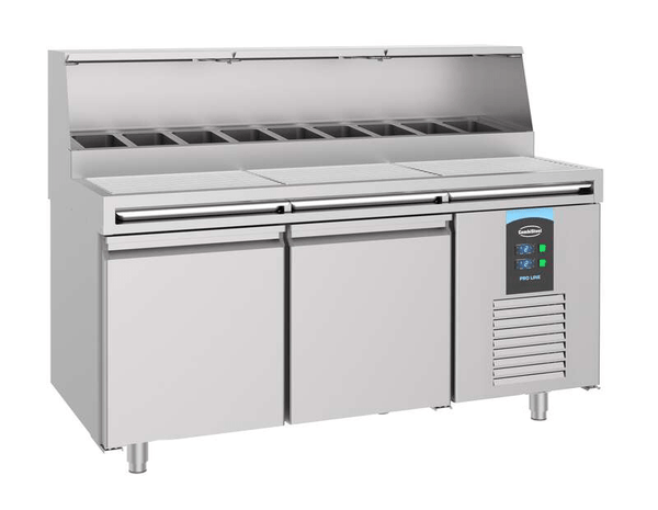 Combisteel Pizzatisch 2 Türen 9x 1/3GN Behälter