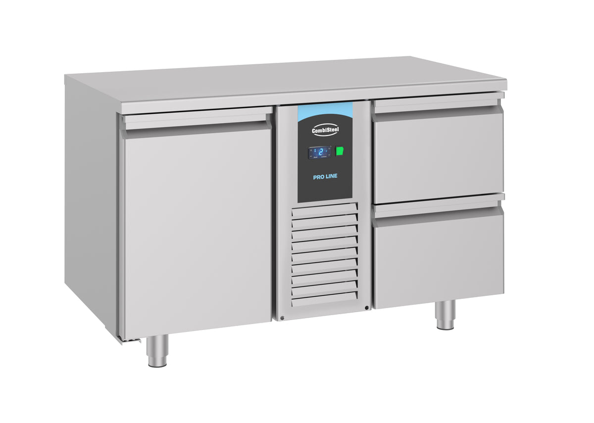 Combisteel Kühltisch 1 Tür und 2 Schubladen Monoblock Energy Line, Serie 700