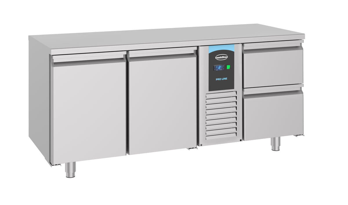 Combisteel Kühltisch 2 Türen und 2 Schubladen Monoblock Energy Line, Serie 700