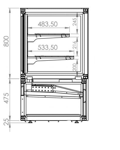 Combisteel Kühlvitrine 600l