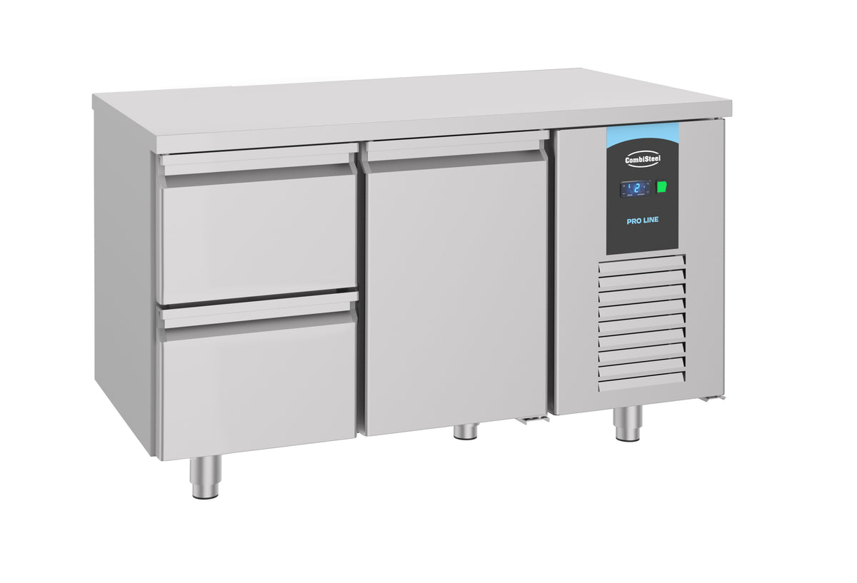 Combisteel Kühltisch 1 Tür 2 Schubladen Energy Line, Serie 700