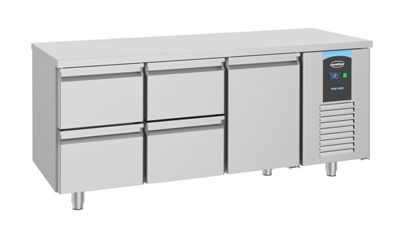 Combisteel Kühltisch 1 Tür 4 Schubladen Energy Line, Serie 700