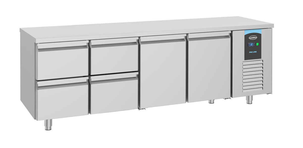 Combisteel Kühltisch 2 Türen 4 Schubladen Energy Line, Serie 700