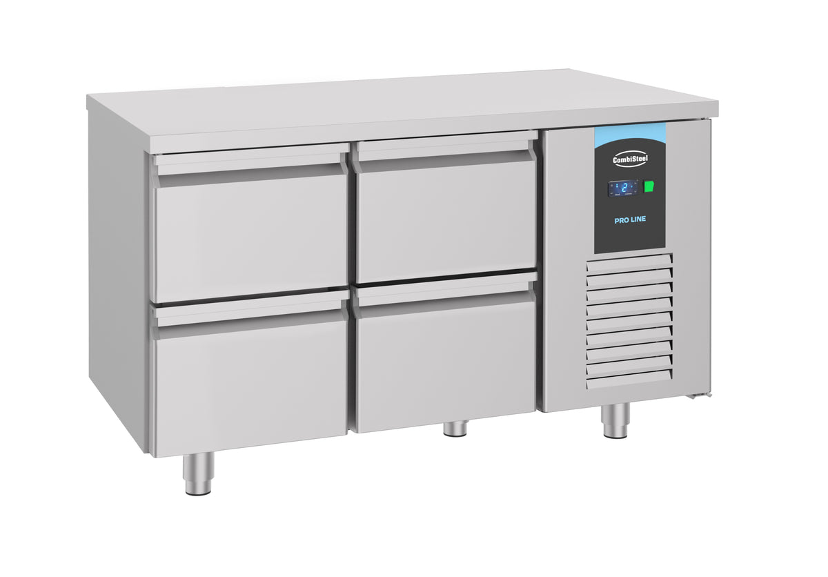 Combisteel Kühltisch 4 Schubladen Energy Line, Serie 700, 1400 x 700 x 850 mm
