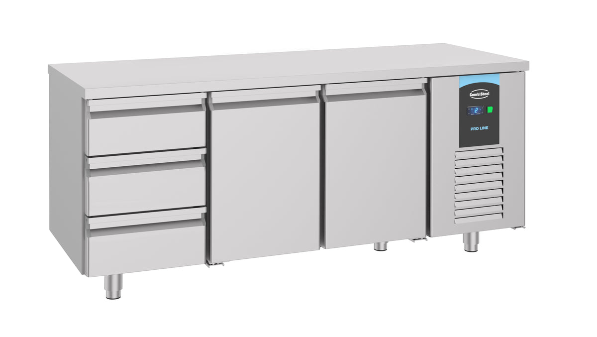 Combisteel Kühltisch 2 Türen 3 Schubladen Energy Line, Serie 700
