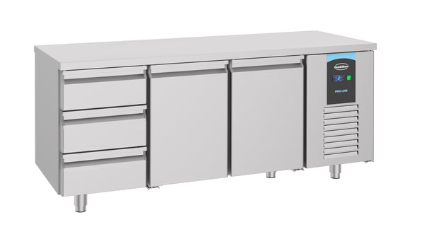 Combisteel Kühltisch 2 Türen 3 Schubladen Energy Line, Serie 700