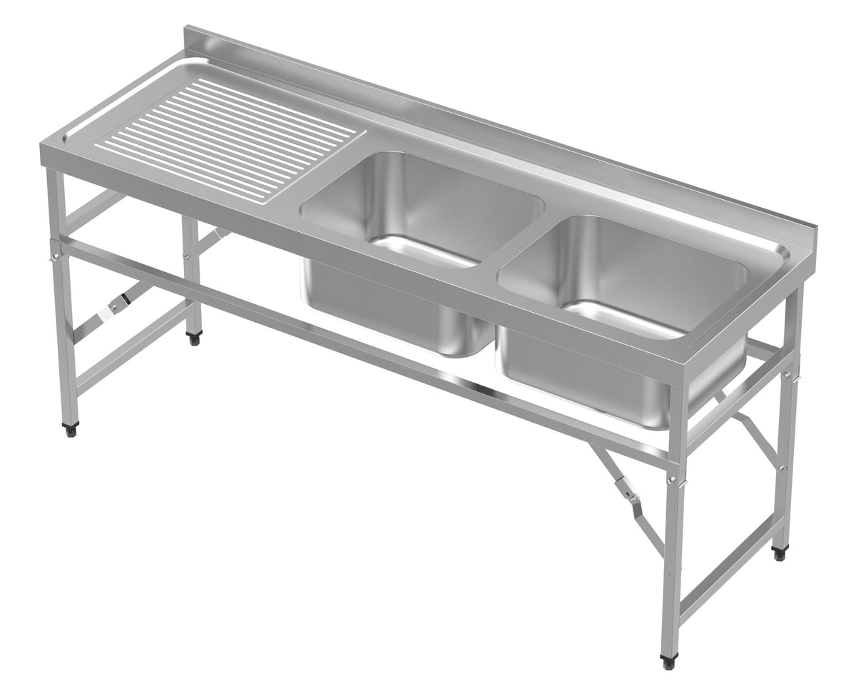 Combisteel Zusammenklappbare Spültisch 1800 2R, Serie 600