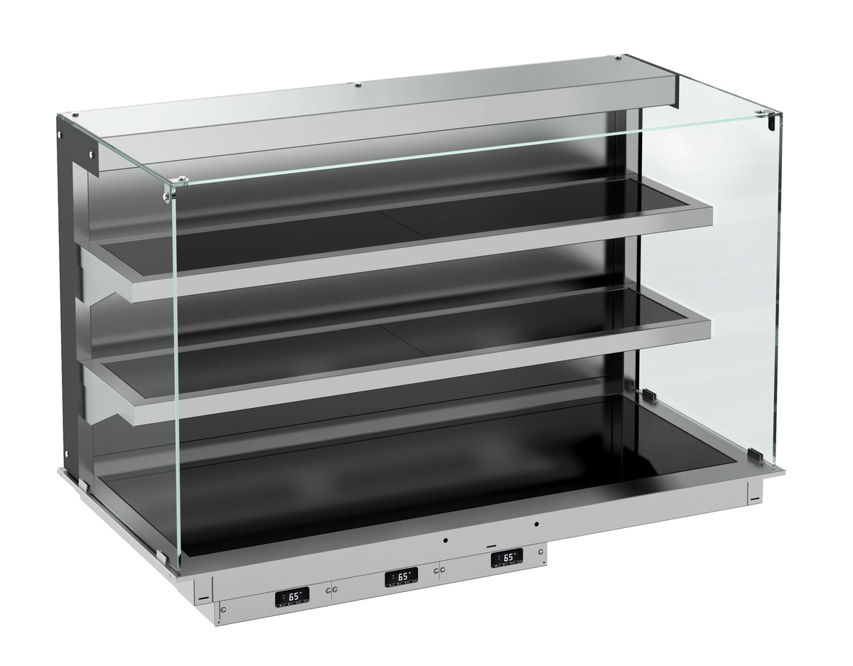 Combisteel Einbau Wandmodell Wärmevitrine Keramik Eckig - Schwarz 3/1