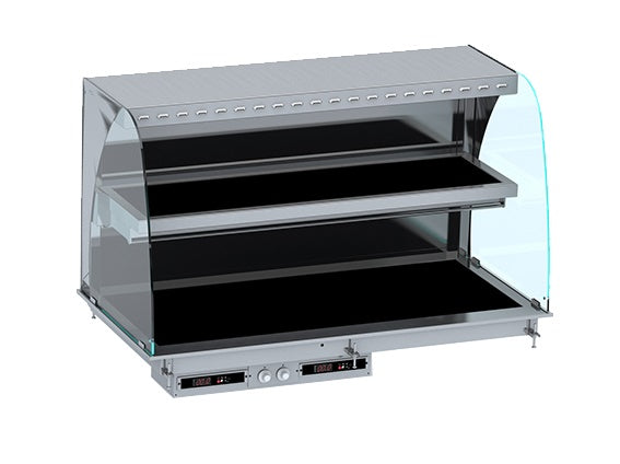 Combisteel Einbau Wandmodell Wärmevitrine Keramik Rund - Schwarz 4/1