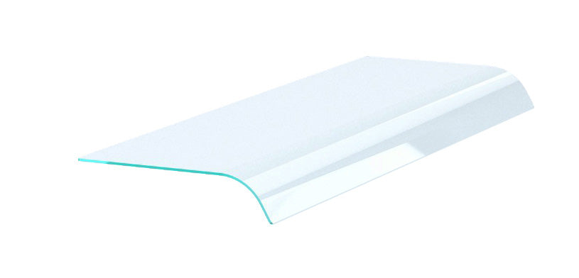 Combisteel Aufsatzbord mit Einseitig Abgerundet Glas 2/1
