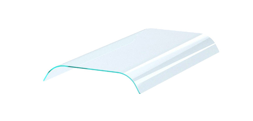 Combisteel Aufsatzbord mit Doppelt Abgerundet Glas 2/1