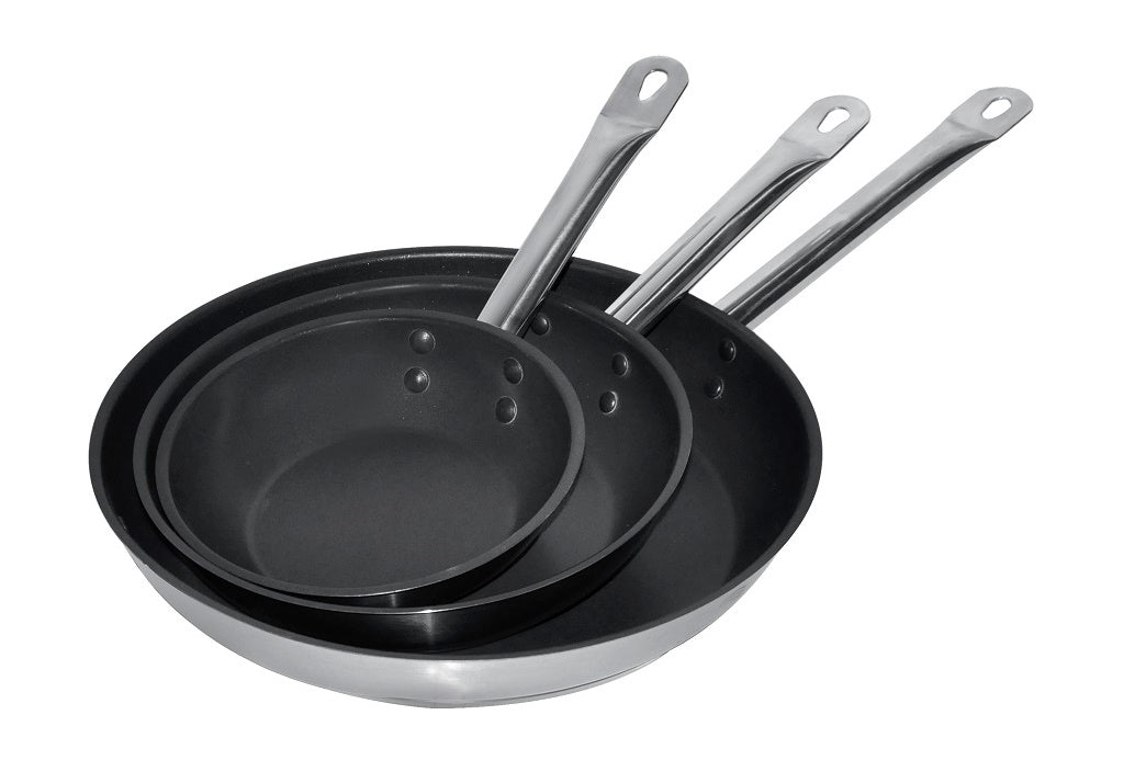 Combisteel Bratpfanne Edelstahl Teflon Beschichtet ø28 3,1l