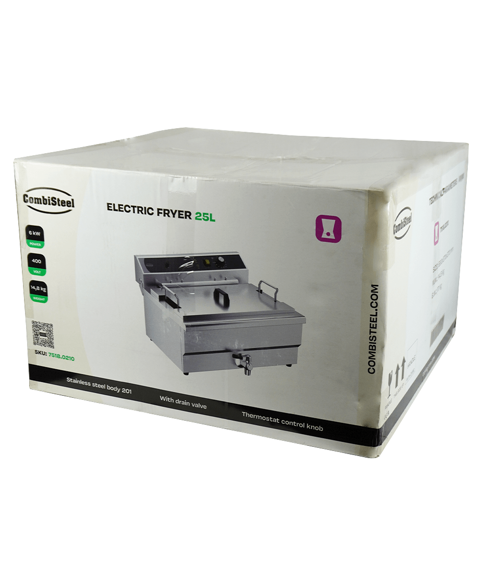 Combisteel Elektro Tischfriteuse 25l - mit Abflussventil