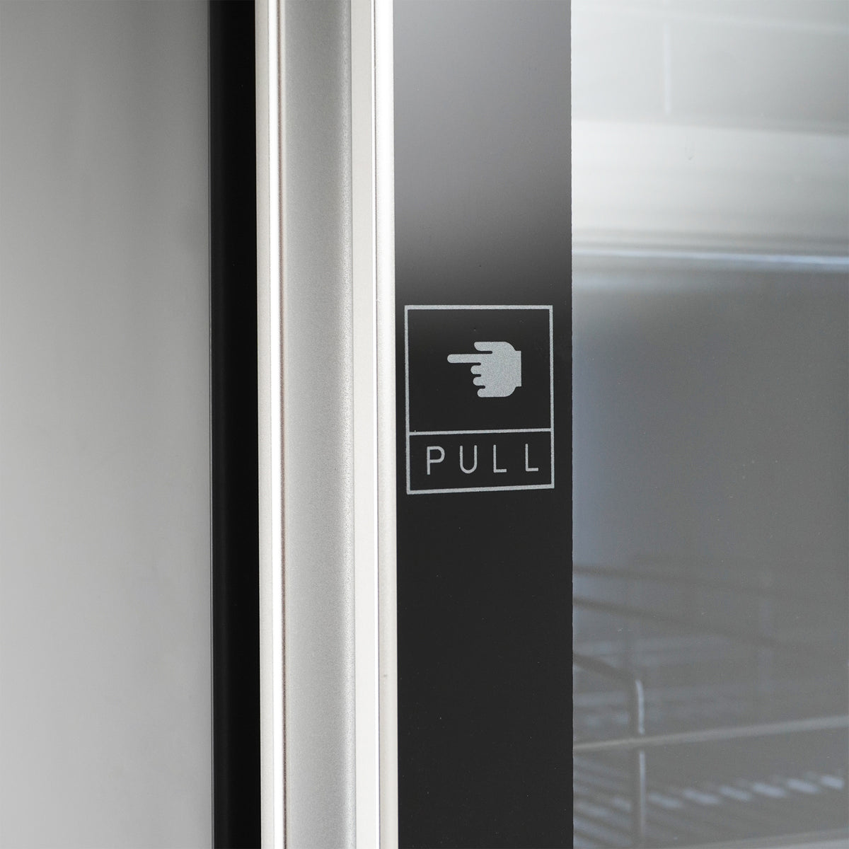 Combisteel Kühlschrank 1 Glastür Schwarz, 620 x 600 x 1980 mm