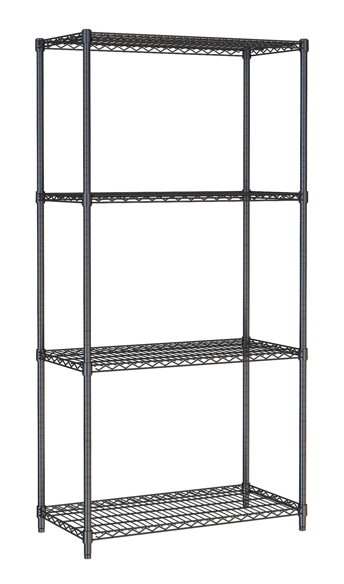 Combisteel Wandbretter 4 Levels 900 Schwarz Selbstmontage