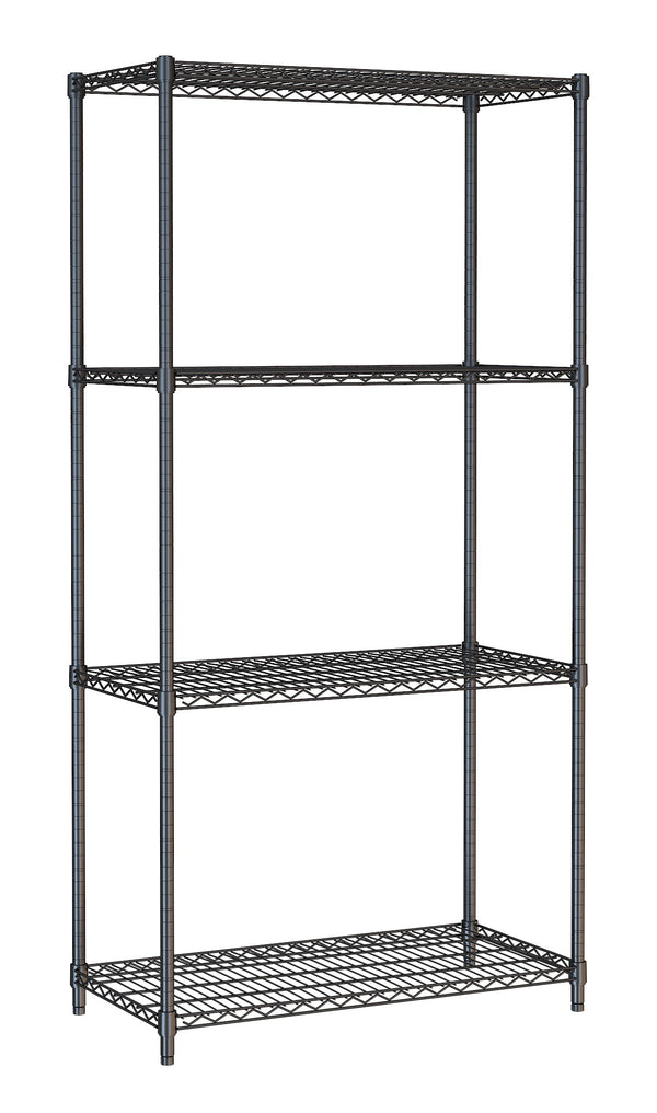 Combisteel Wandbretter 4 Levels 900 Schwarz Selbstmontage