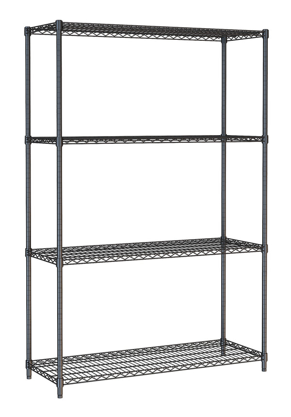 Combisteel Wandbretter 4 Levels 1200 Schwarz Selbstmontage