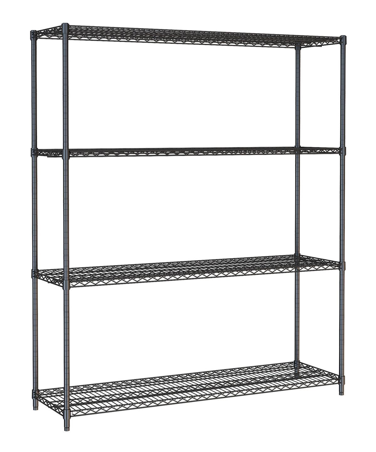 Combisteel Wandbretter 4 Levels 1500 Schwarz Selbstmontage