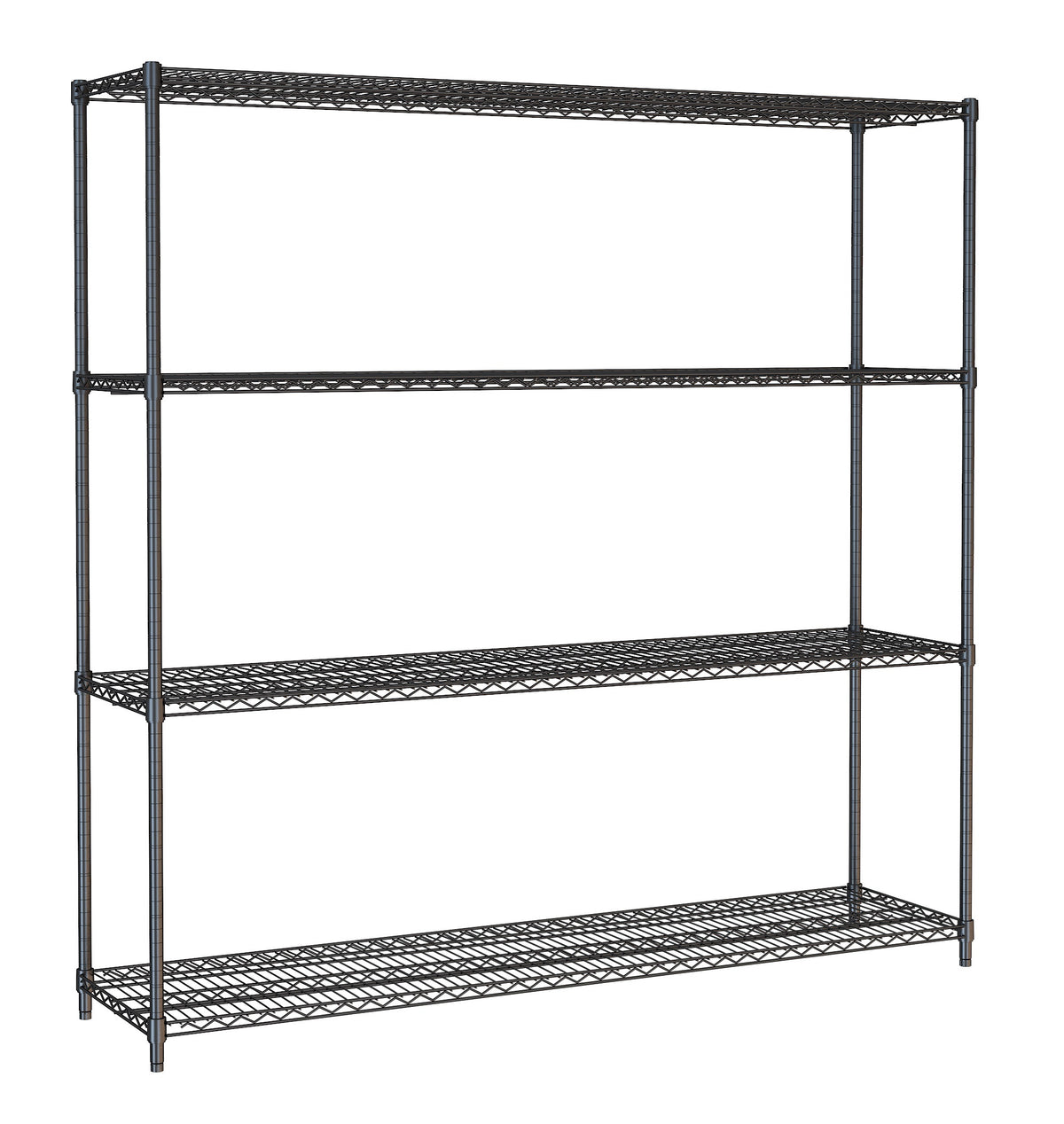 Combisteel Wandbretter 4 Levels 1800 Schwarz Selbstmontage