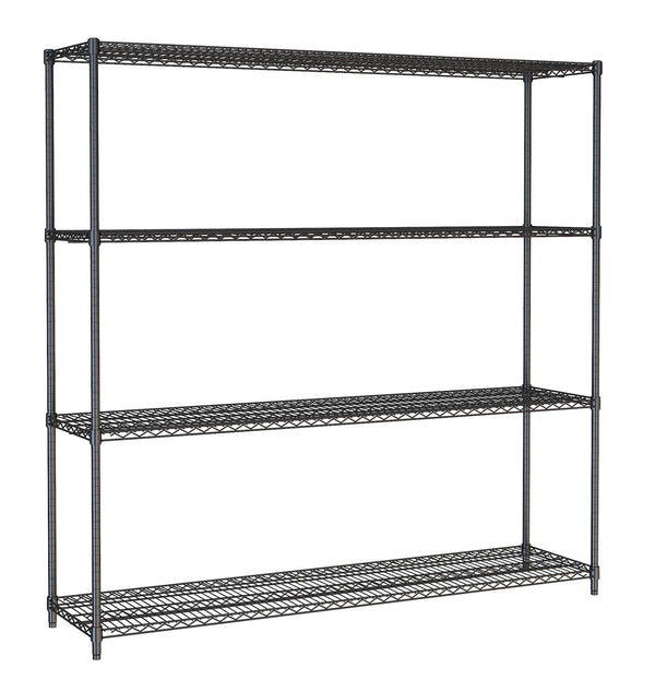 Combisteel Wandbretter 4 Levels 1800 Schwarz Selbstmontage