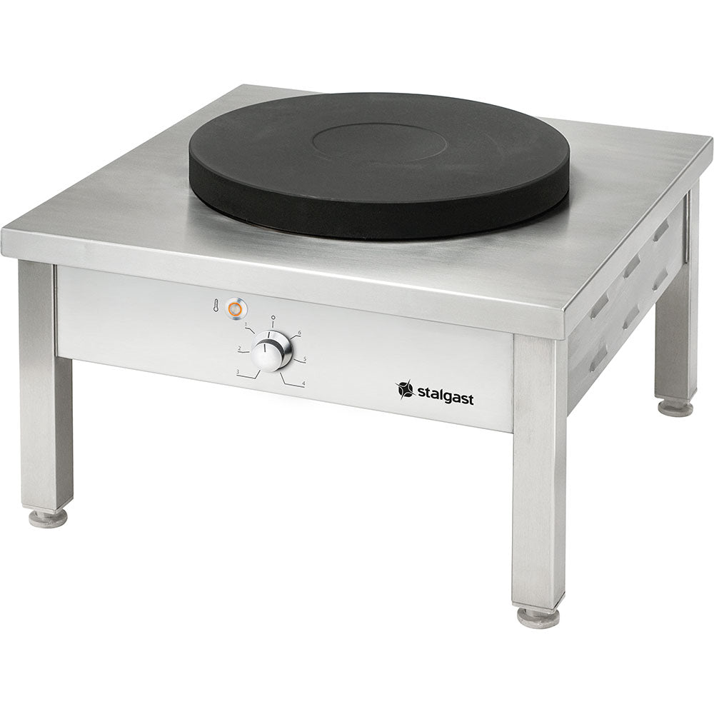 Stalgast Edelstahl Elektro-Hockerkocher STANDARD, 1 Kochplatte, 400 Volt, 580x580x380 mm (BxTxH)