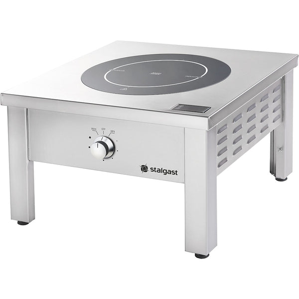 Stalgast Edelstahl Induktions-Hockerkocher, 1 Kochplatte, 5 kW, 500x500x380 mm (BxTxH)