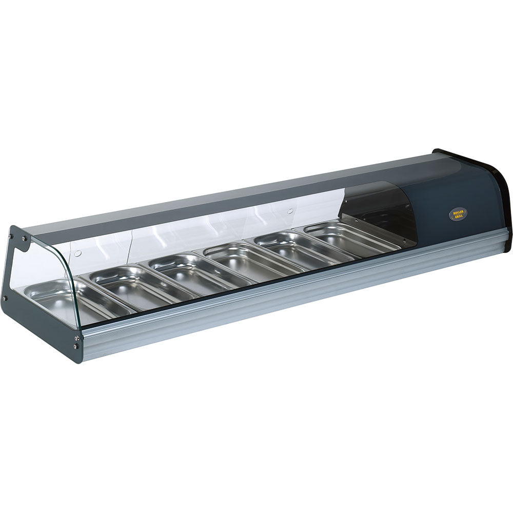 Stalgast Roller Grill Edelstahl Tapas-Vitrine, 6x GN1/3